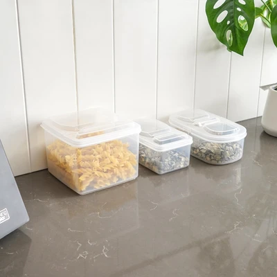 Gambar Ataru Tempat Bumbu Dapur Plastik Semi Open 1.3 Liter Transparan