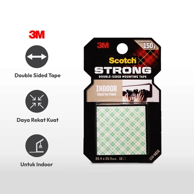 Gambar 3M Double Tape Scotch Foam Mounting Square 25.4X25.4 mm
