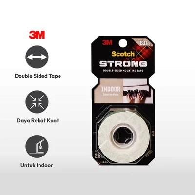 Gambar 3M Double Tape Scotch Foam Mounting Tape 25X1.5 Mtr