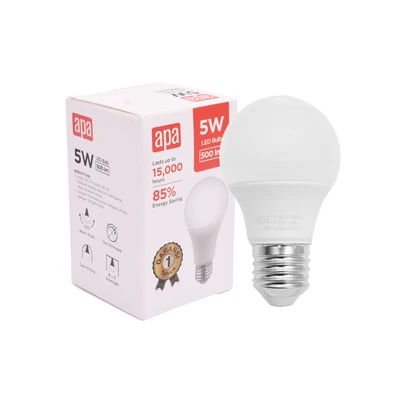 Gambar APA Bohlam LED Standard 5 Watt 500 Lumen Cool Daylight E27 - Putih