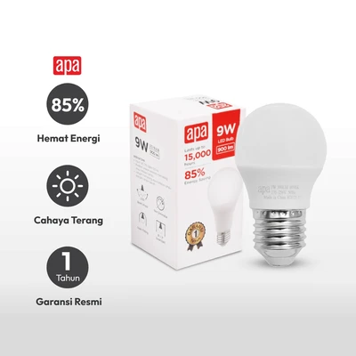 Gambar APA Bohlam LED Standard 9 Watt 900 Lumen Cool Daylight E27 - Putih