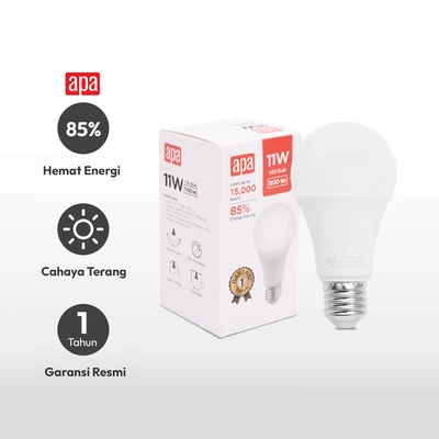 Gambar APA Bohlam LED Standard 11 Watt 1100 Lumen Cool Daylight E27 - Putih