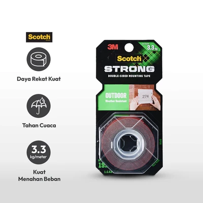 Gambar Scotch 3M Mounting Tape Outdoor 19 mm X 1.5 Mtr