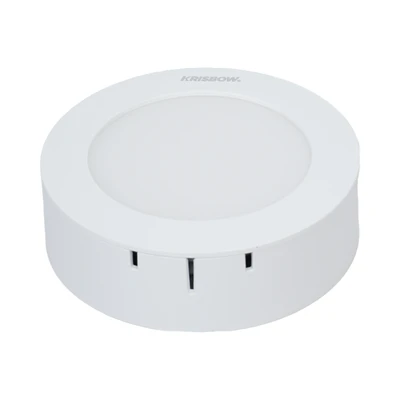 Gambar Krisbow Lampu Downlight Slim Outbow Round 6 Watt Warm White