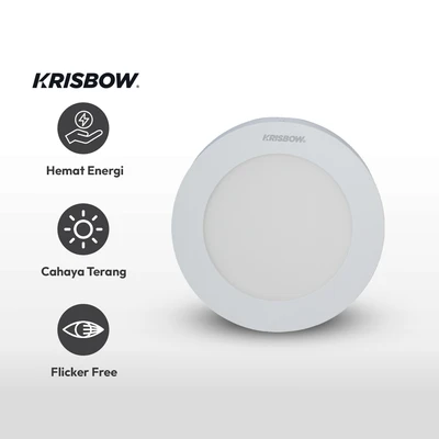 Gambar Krisbow Lampu Downlight Slim Outbow 12 Watt Warm White