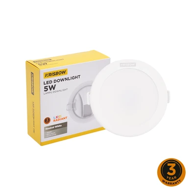 Gambar Krisbow Lampu Downlight LED Shell SMD 5 Watt 4000K - Putih