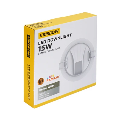 Gambar Krisbow Lampu Downlight LED Shell Inbow 15 Watt Neutral White