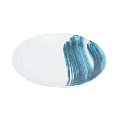 Gambar Kopin Indigo Piring Makan Porcelain Brush 20 cm - Mix