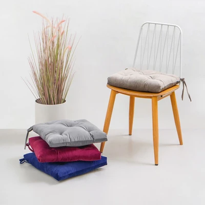 Gambar Informa Bantal Alas Duduk Dacron Velvet 40x40 cm - Krem Beige