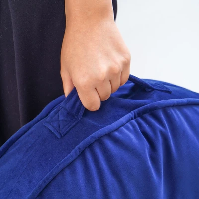 Gambar Informa Bantal Lantai Dacron Velvet Round 65x65 cm - Biru Navy