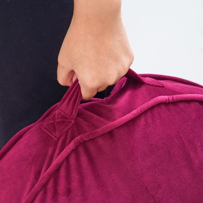 Gambar Informa Bantal Lantai Dacron Velvet Round 65x65 cm - Merah Maroon