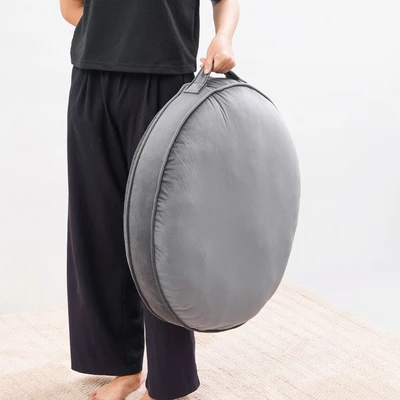Gambar Informa Bantal Lantai Dacron Velvet Round 65x65 cm - Abu-Abu