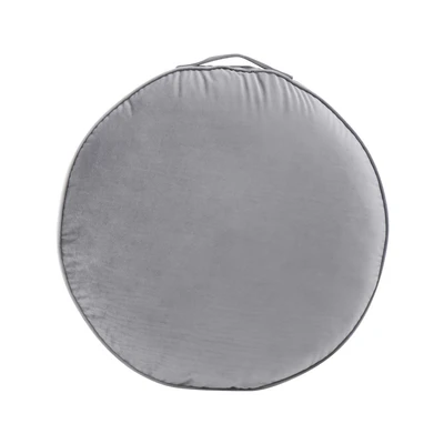 Gambar Informa Bantal Lantai Dacron Velvet Round 65x65 cm - Abu-Abu
