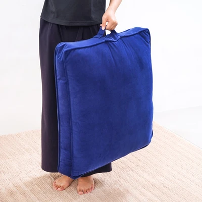 Gambar Informa Bantal Lantai Dacron Velvet Square 65x65 cm - Biru Tua