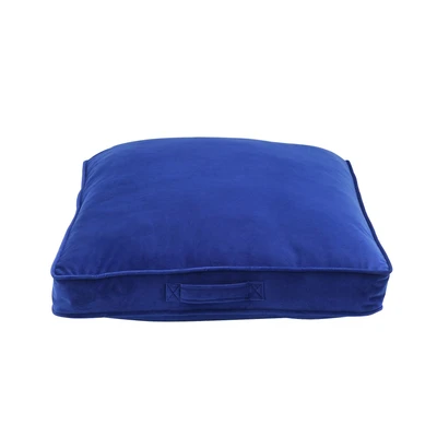 Gambar Informa Bantal Lantai Dacron Velvet Square 65x65 cm - Biru Tua