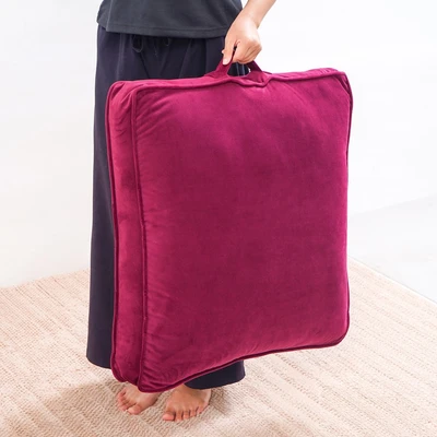 Gambar Informa Bantal Lantai Dacron Velvet Square 65x65 cm - Merah Maroon