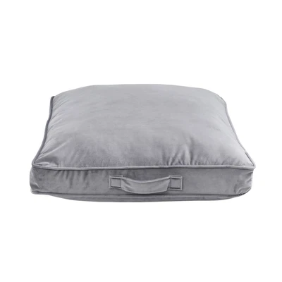 Gambar Informa Bantal Lantai Dacron Velvet Square 65x65 cm - Abu-Abu