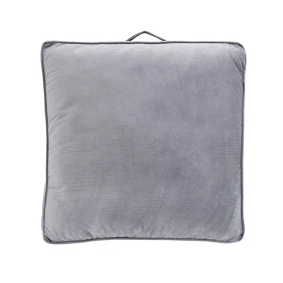 Gambar Informa Bantal Lantai Dacron Velvet Square 65x65 cm - Abu-Abu