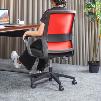 Gambar Informa G Sora Kursi Kantor Sandaran Rendah - Merah/Hitam