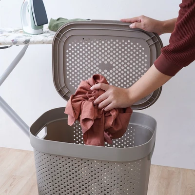 Gambar Stora Keranjang Laundry 44x35x58 cm - Cokelat Taupe