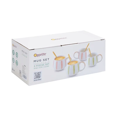 Gambar Appetite Asami Mug Set 2 pcs - Pink/Hijau