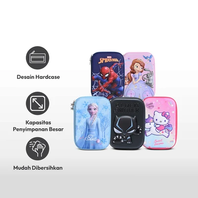 Gambar Disney Tempat Pensil Hardcase 3D Frozen Ukuran L - Biru