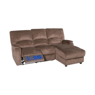Gambar Cheers Missouri Sofa L Sudut Recliner Fabric Kanan - Cokelat Chestnut
