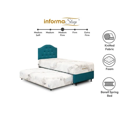 Gambar Informa Sleep 100x200x90 cm Kayrie Tempat Tidur 2 In 1 - Biru