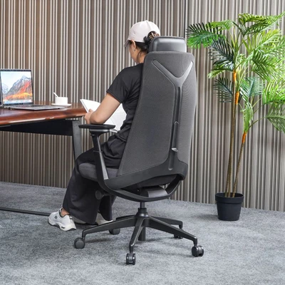Gambar Sevati Geeta Kursi Kantor Sandaran Tinggi - Hitam