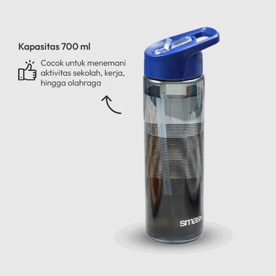 Gambar Smash Botol Minum Plastik Fashion Sipper 700 ml - Biru Navy