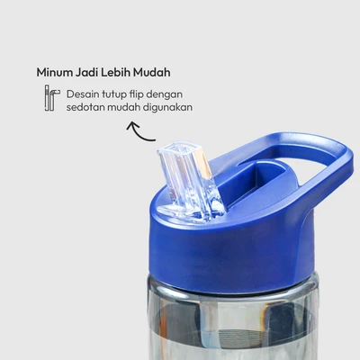 Gambar Smash Botol Minum Plastik Fashion Sipper 700 ml - Biru Navy