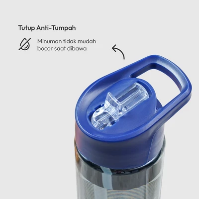 Gambar Smash Botol Minum Plastik Fashion Sipper 700 ml - Biru Navy