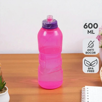 Gambar Smash Botol Minum Plastik Hydro Twist 600 ml - Pink/Ungu