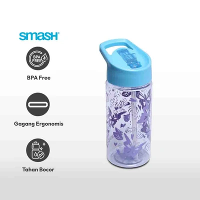 Gambar Smash 450 Ml Botol Minum Butterfly Sipper - Ungu