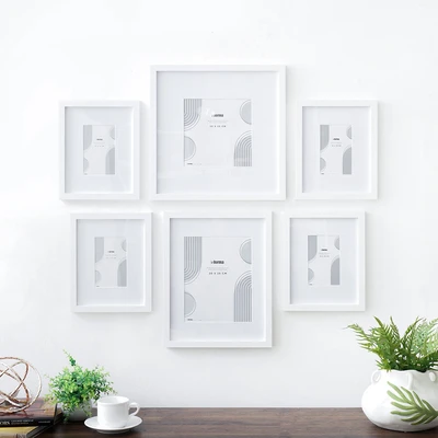Gambar Informa Bingkai Foto Gallery Dinding MDF 36x36 cm - Putih