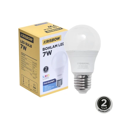 Gambar Krisbow Lumi Bohlam LED 7 Watt 700 Lumen Cool Daylight E27 - Putih