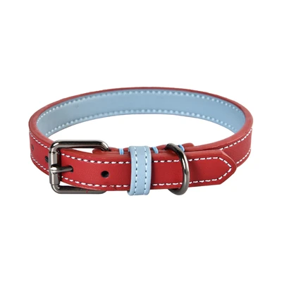 Gambar Paws N Tail Tali & Kalung Anjing Kulit Medium - Merah