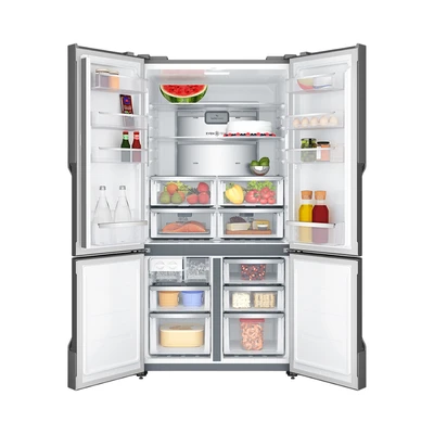 Gambar Electrolux Kulkas 4 Pintu Side By Side 562 Liter EQE5600A-S - Silver