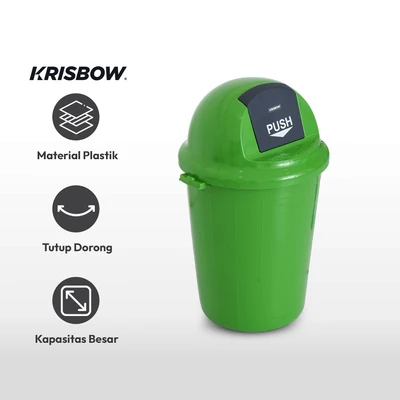 Gambar Krisbow 80 Ltr Tempat Sampah Outdoor - Hijau