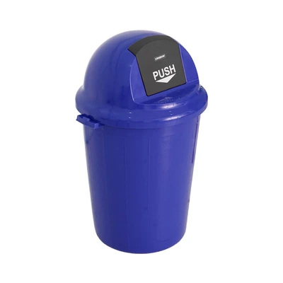 Gambar Krisbow 80 Ltr Tempat Sampah Outdoor Push Cover Nw - Biru