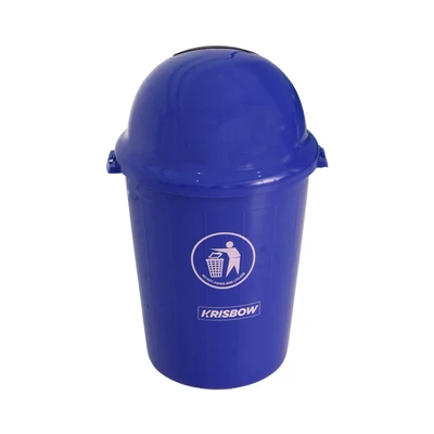 Gambar Krisbow 80 Ltr Tempat Sampah Outdoor Push Cover Nw - Biru