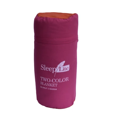 Gambar Sleeplite 150x200 cm Selimut Bicolor - Pink/Oranye