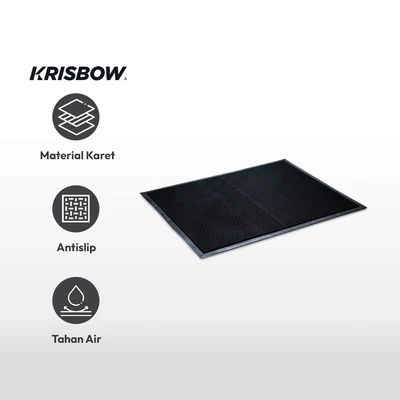 Gambar Krisbow Keset Outdoor Rubber 45x76 cm - Hitam