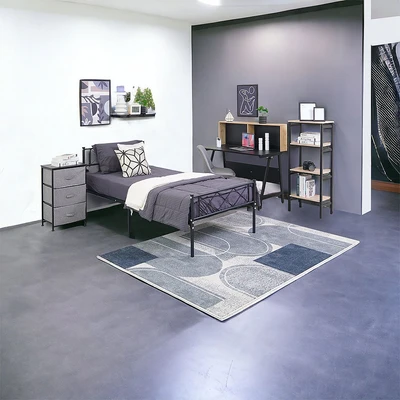 Gambar Informa 100x200 Cm Larson Tempat Tidur Metal & Matras - Hitam