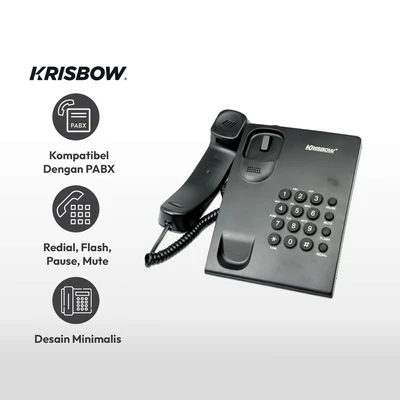 Gambar Krisbow Telepon Basic - Hitam