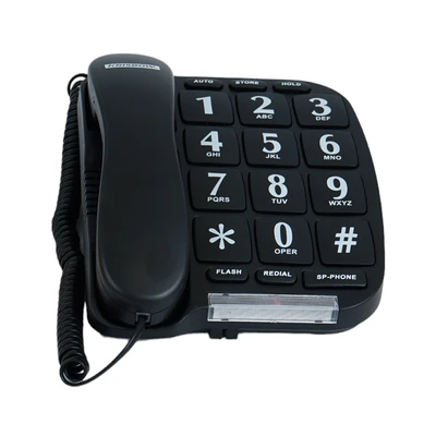 Gambar Krisbow Telepon Analog Big Button - Hitam