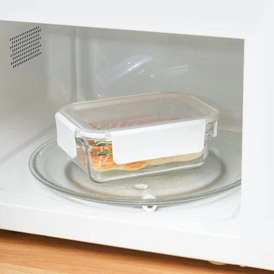 Gambar Glasslock Pure Wadah Makanan Rectangle 700 ml - Putih