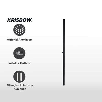 Gambar Krisbow Part Rel Lampu Sorot Magnetic Slim 2 Meter