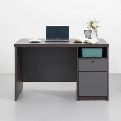 Gambar Informa Moza Meja Kantor 120x60x75 cm - Cokelat Walnut/Abu-Abu