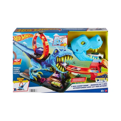 Gambar Hot Wheels Playset City T-rex Chomp Down Hkx42